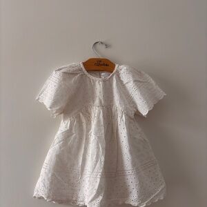 Zara Cream Eyelet Kids Dress